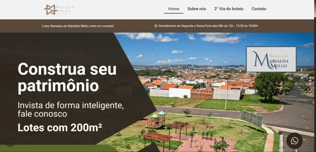 Site da Macedo Imóveis desenvolvido pela L3
