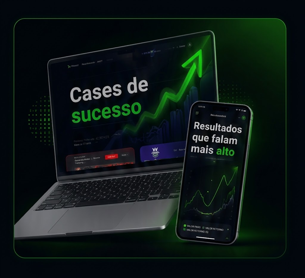Painel de resultados da agência de marketing com IA Lets Three